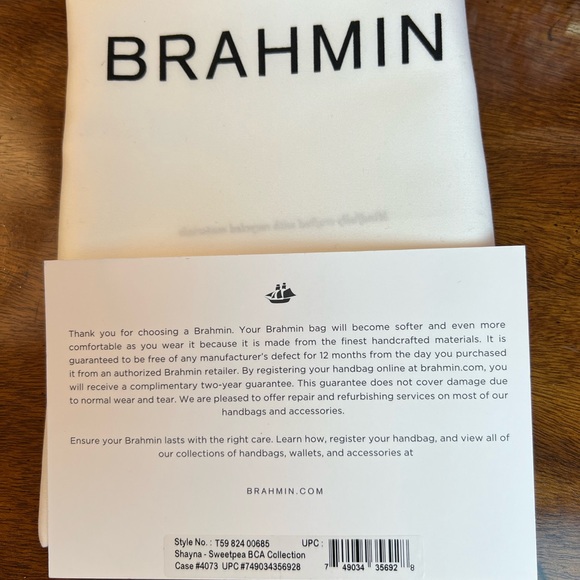 NWT Brahmin Shayna 2021 “SweetPea” Limited Edition BCA Collection - Picture 8 of 14